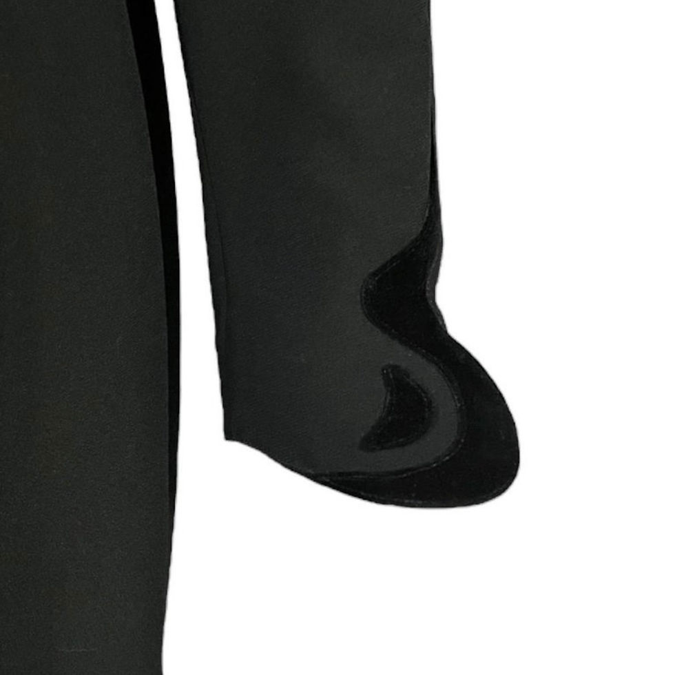 Thumbnail: 1990’s Thierry Mugler Dramatic Black Velvet Trim Dress