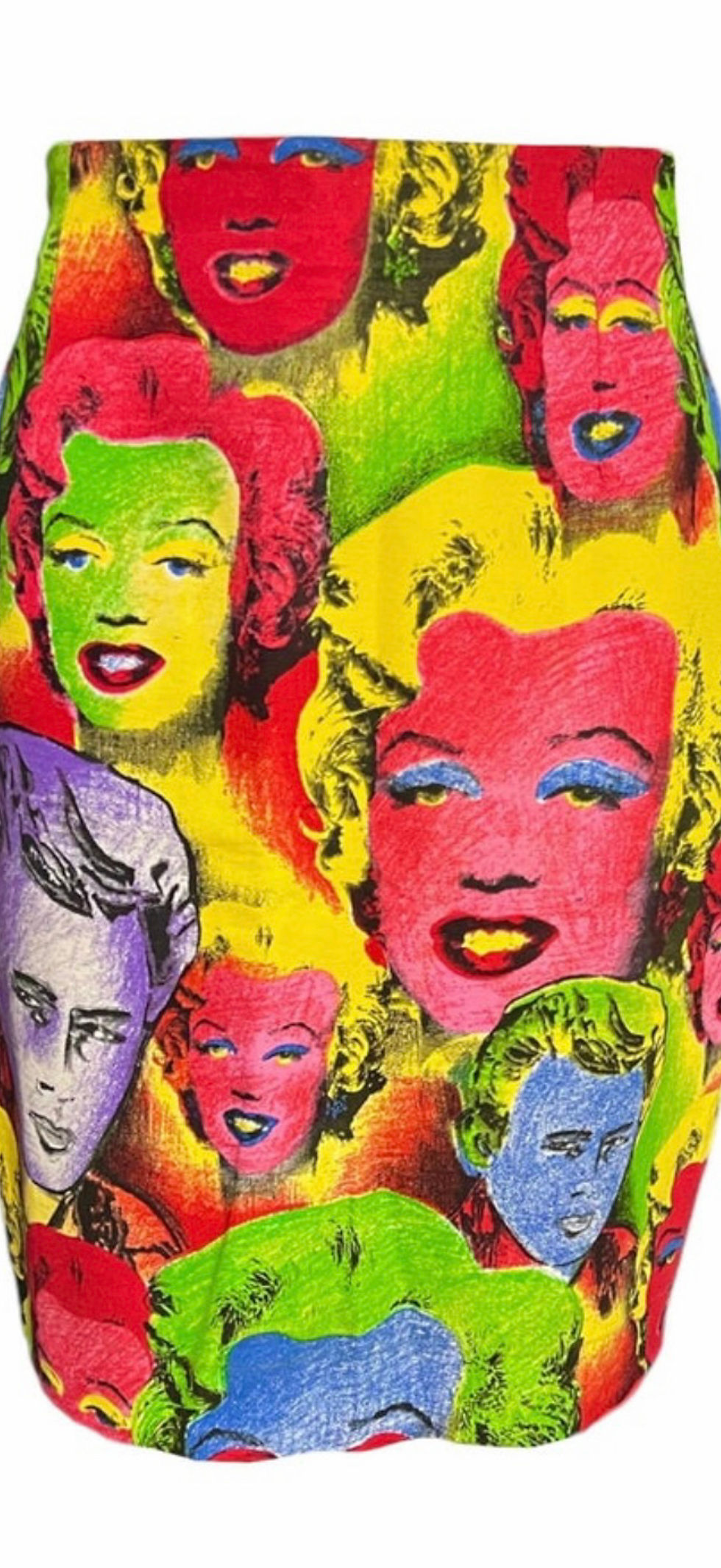Thumbnail: S/S 1991 Gianni Versace Marilyn Monroe James Dean Warhol Printed Skirt