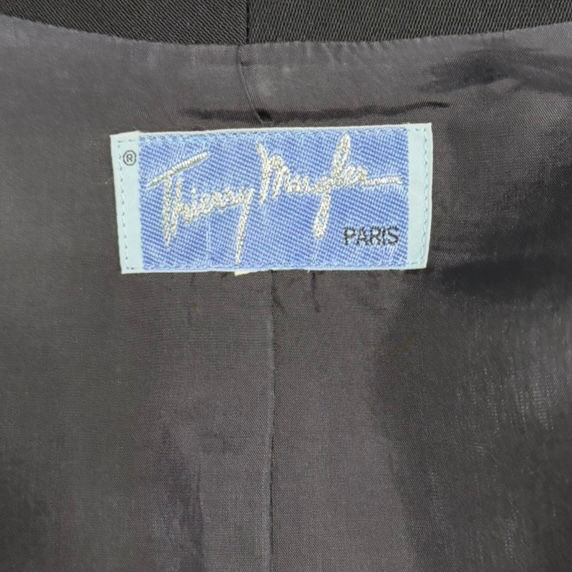 Thumbnail: 1990’s Thierry Mugler Black Velvet Trimmed Jacket
