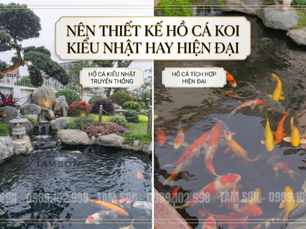 Tùy Thuộc Vào Không Gian Sống, Nên Thiết Kế Hồ Cá Koi Kiểu Nhật Hay Hiện Đại?