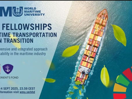 World Maritime University PhD Fellowships 2025–26: Advance Maritime Sustainability Research