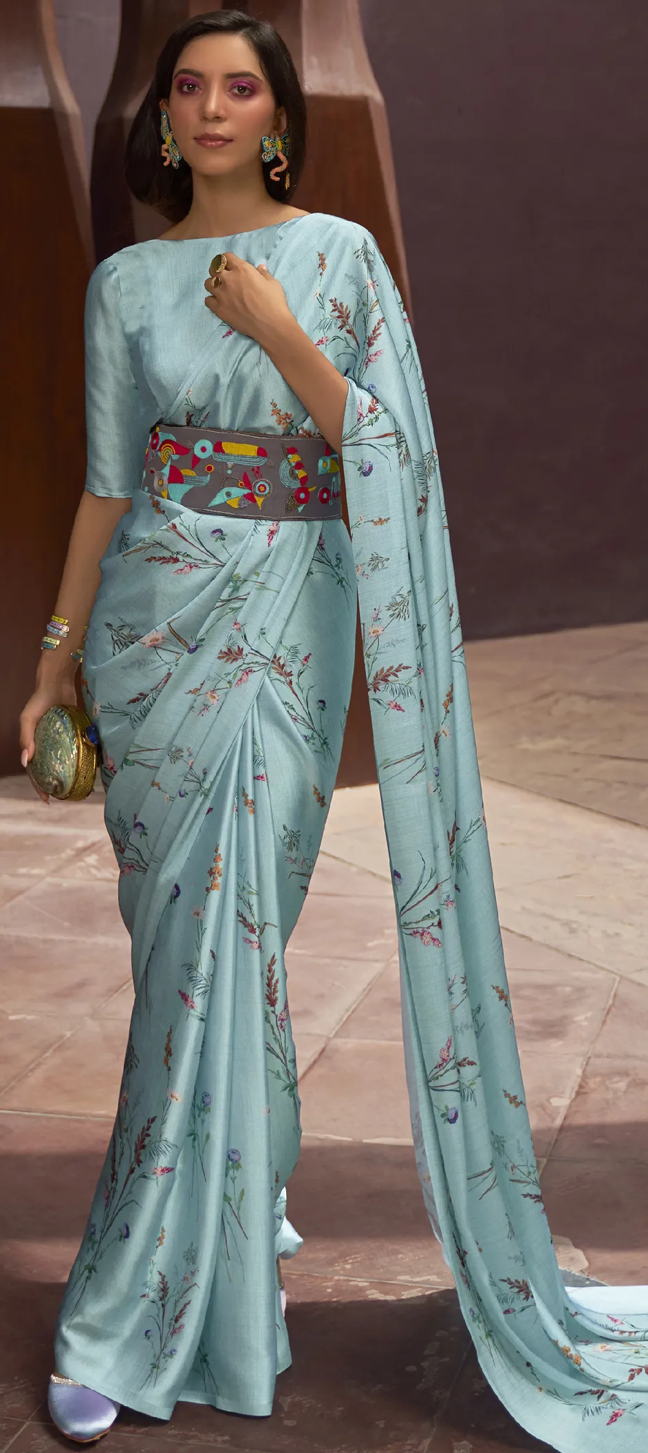 floral-saree