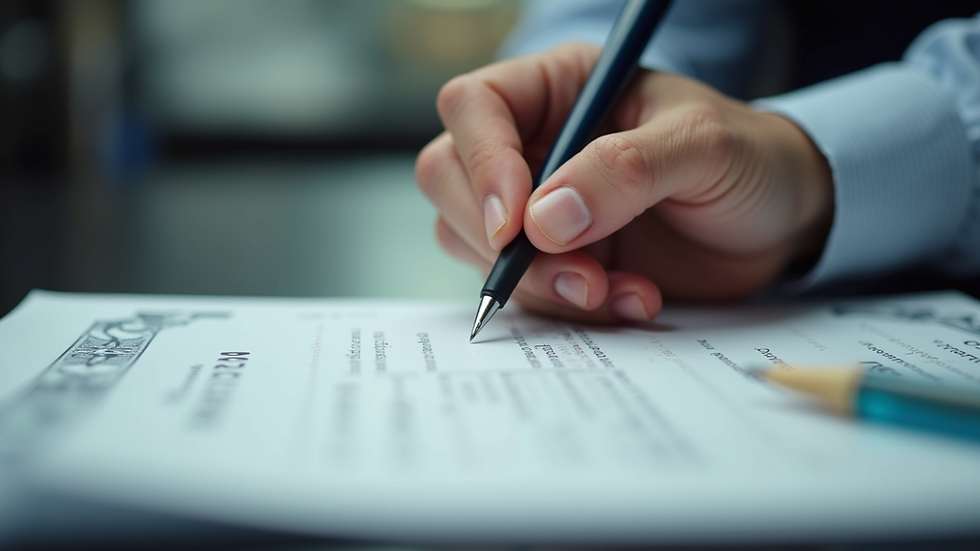 Eye-level view of a certificate being verified