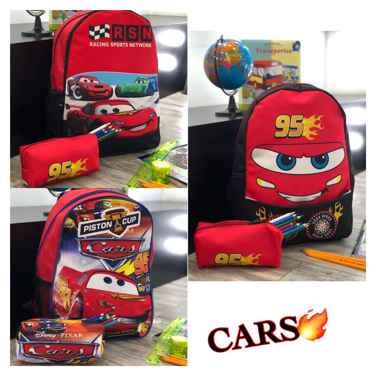 Morral Cars + Cartuchera