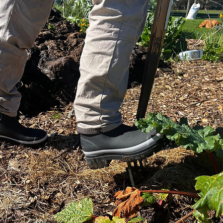 Close up photo of a person gardening