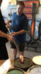 Blowing glass in Washington at Callahan's Firehouse Studio & Gallery