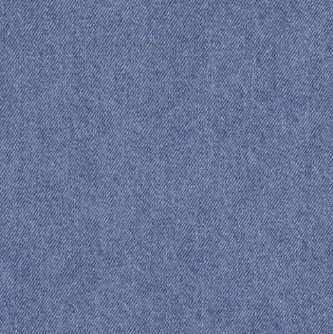 Ein Stoffmuster für selbstgenähte Kinderkleidung blau mit unebener struktur