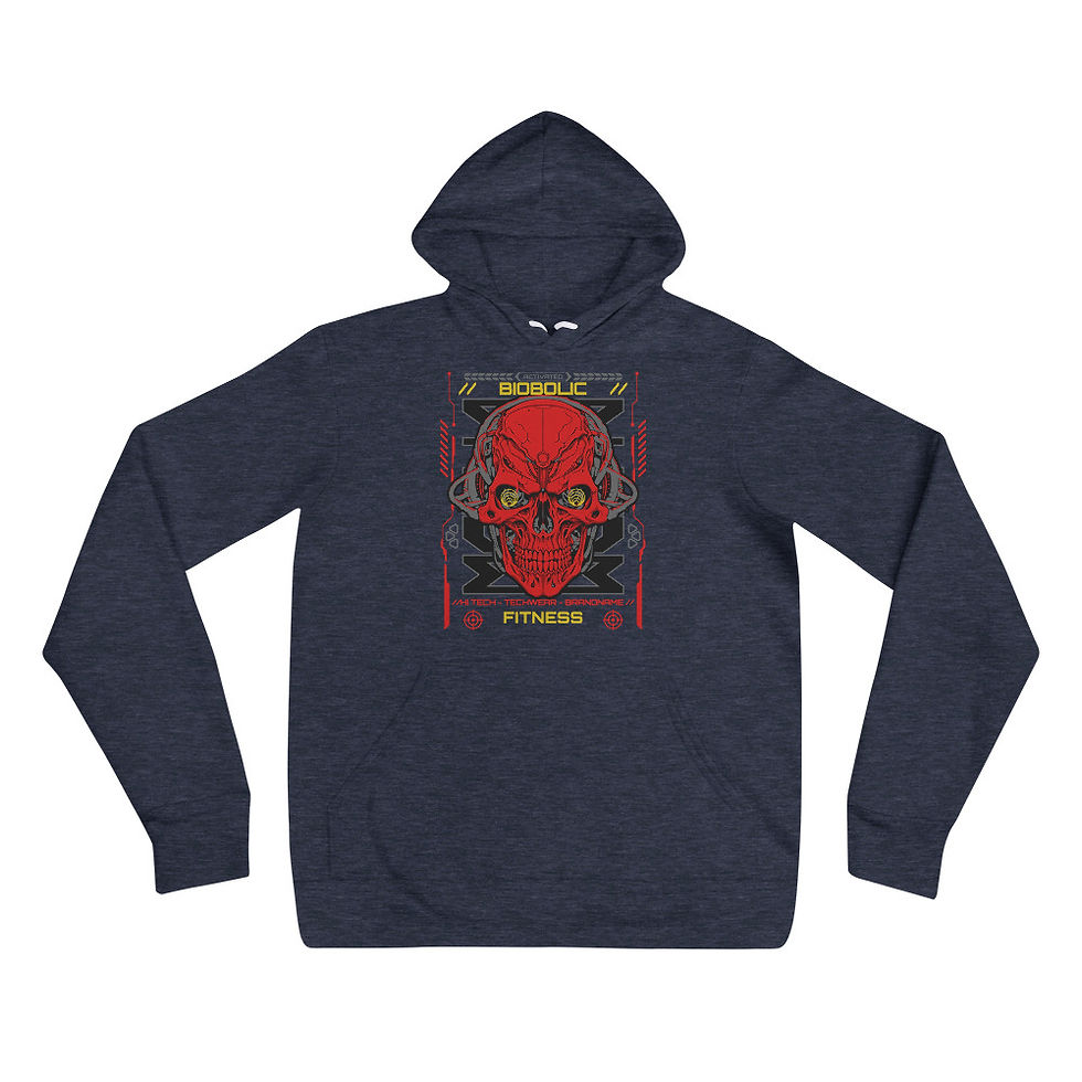Thumbnail: BioBolic Fitness - Unisex hoodie -Mecha Skull