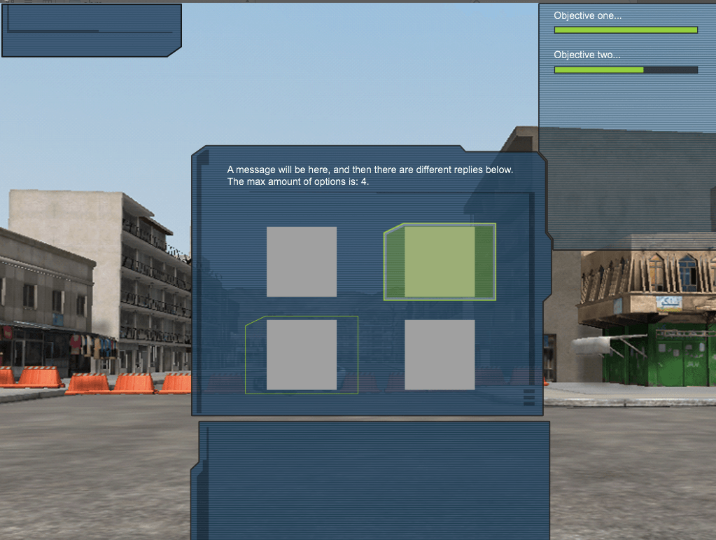 UI with info