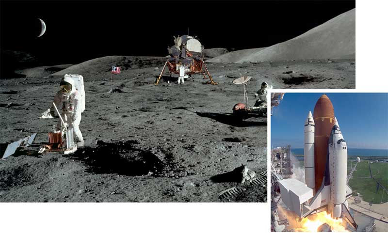 Moon and Space Shuttle Scene Setter - medium