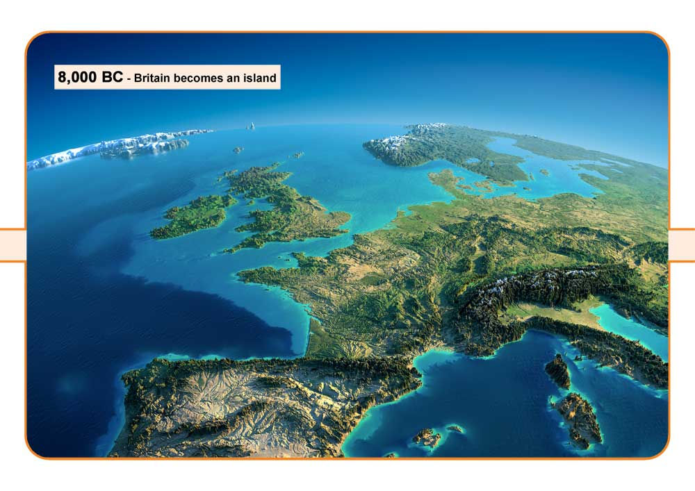 Britain becomes an island A4 Timeline Plate