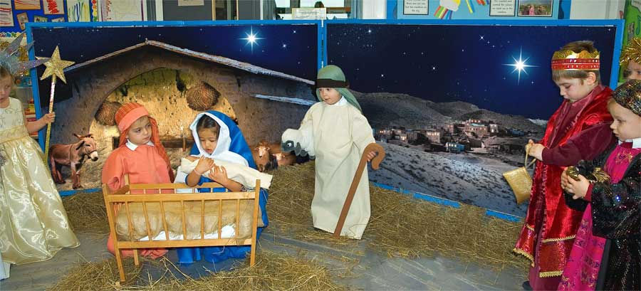 Christmas nativity backgrounds & large frames