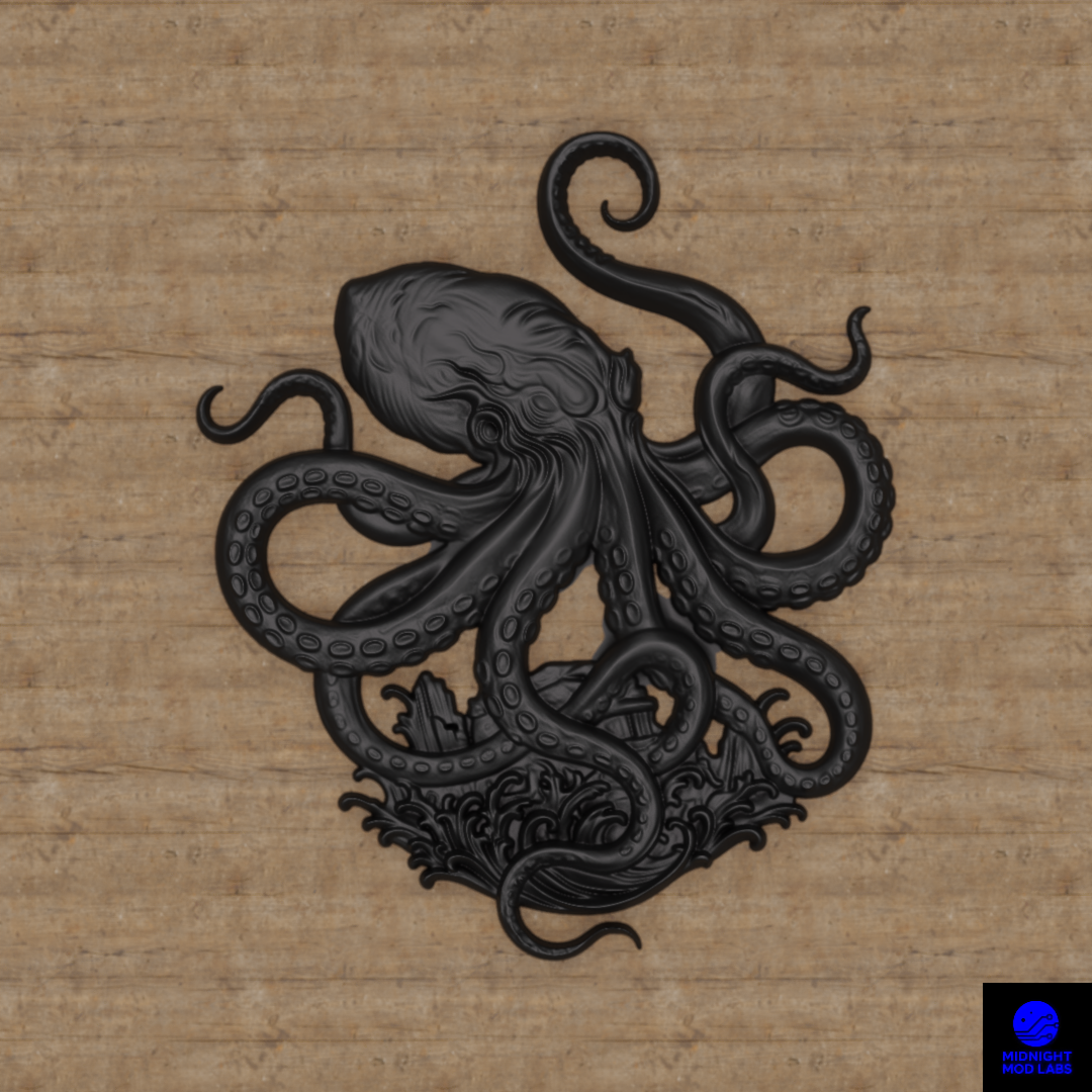 Kraken Deep Sea Terror 3D Printed Wall Art