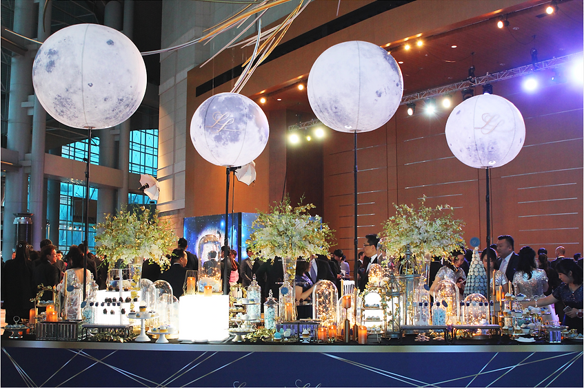 Starry night weddiing, dessert table, candy corner, blue wedding