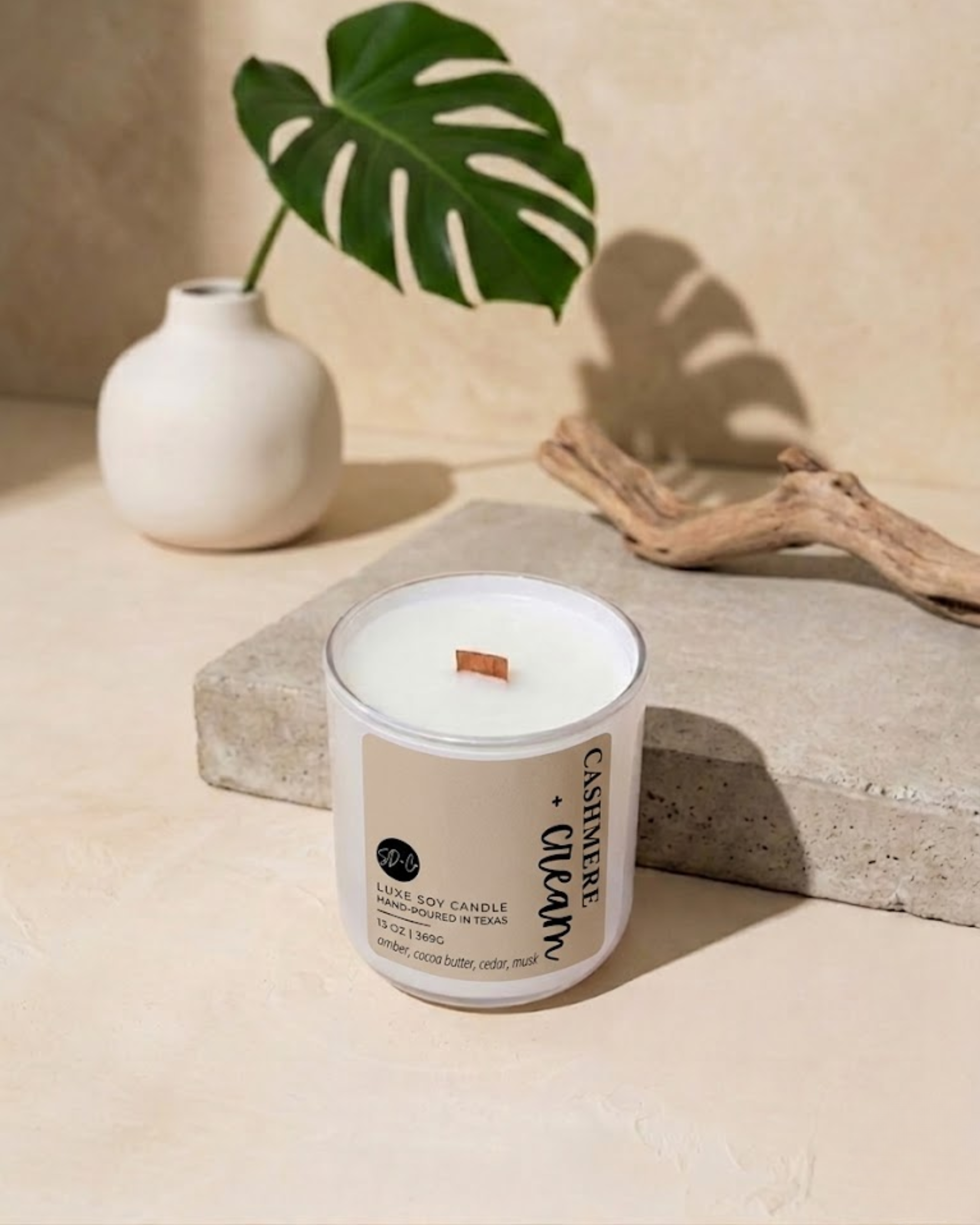 CASHMERE + CREAM Luxe Soy Candle | 13 oz