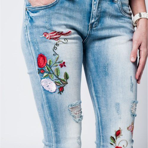 Miniatura: Pantalón vaquero bordado