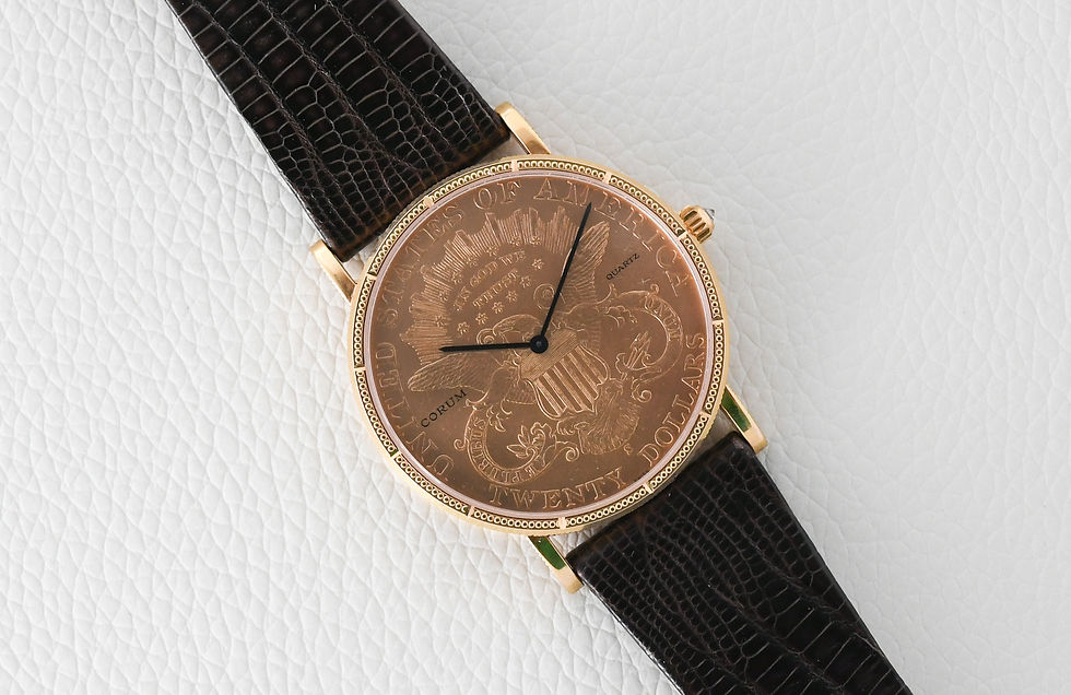 Thumbnail: Corum 1880 20$ Gold Coin 35mm Box Papers Unworn 1982