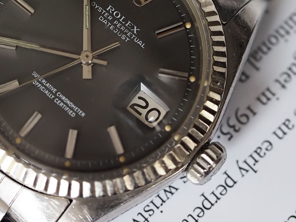 Thumbnail: Rolex Datejust 36mm 1601 Lavender Sigma Gray Dial 1973
