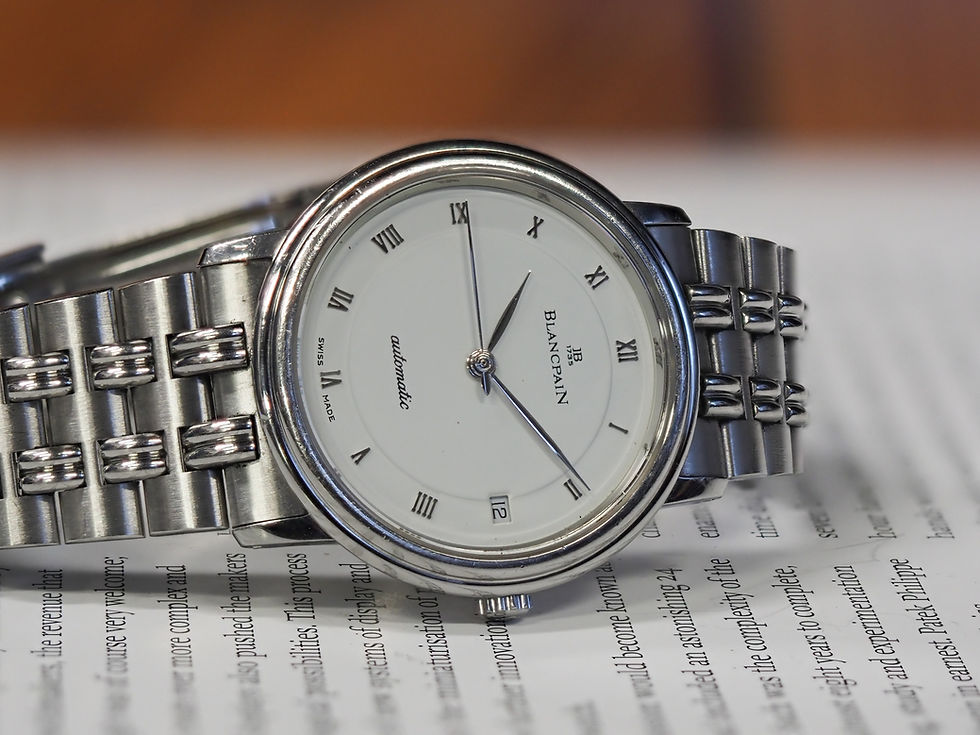 Miniature : Blancpain Villeret Ultraplate 0095-1127-10 34mm  White Dial 1990's