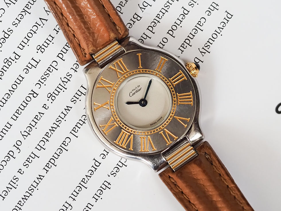 Thumbnail: Cartier Must Ronde 125000P 28mm White Dial Serviced With Deployant