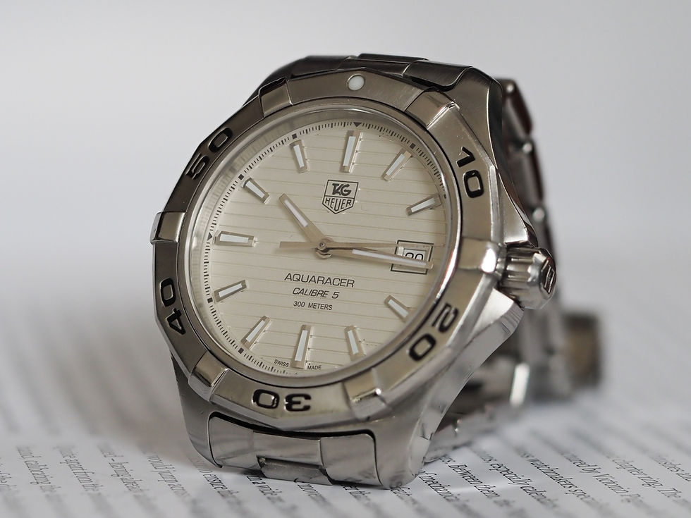 Thumbnail: TAG Heuer Aquaracer Calibre 5 WAP2011 White Dial 41mm