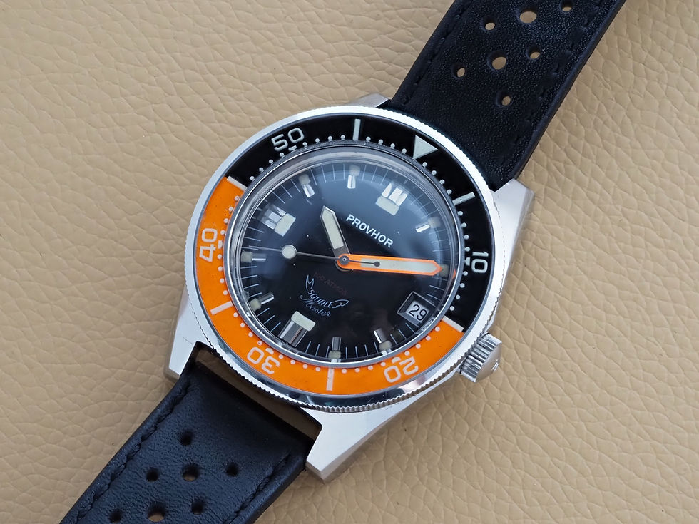 Miniature : Squale Provhor 100ATM 1000M 40mm Orange and Black Bezel