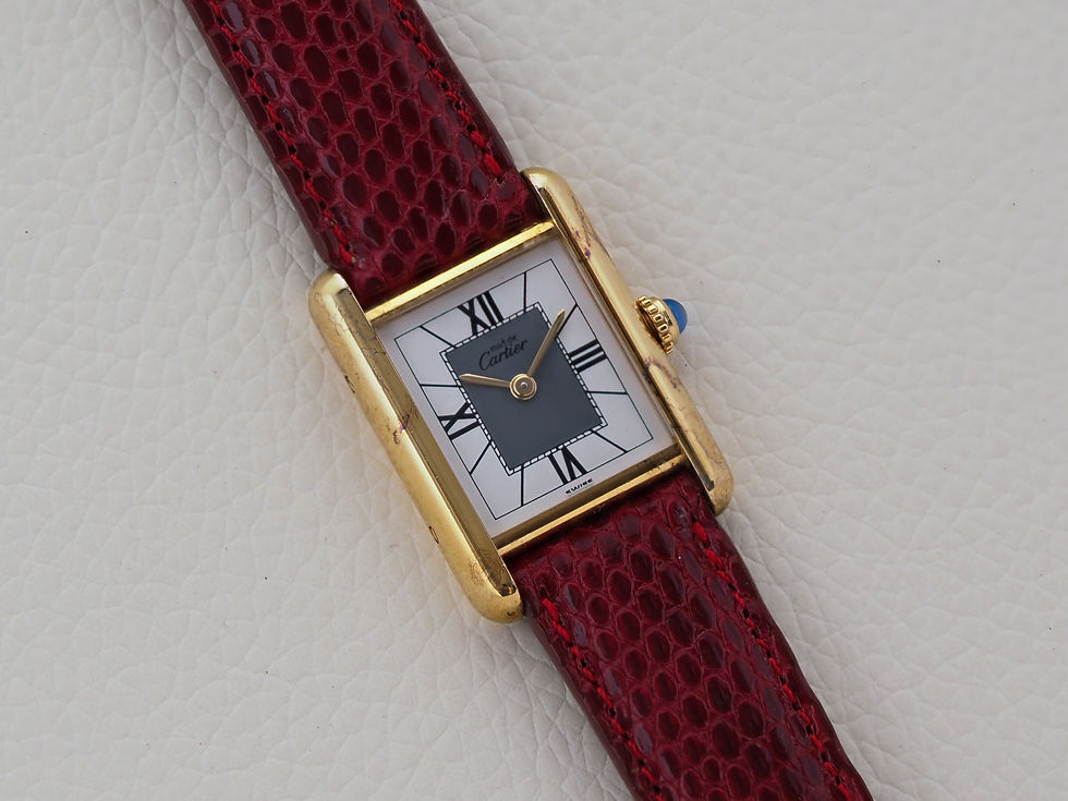 Miniature : Must de Cartier Tank Vermeil 5057001 White Roman Dial