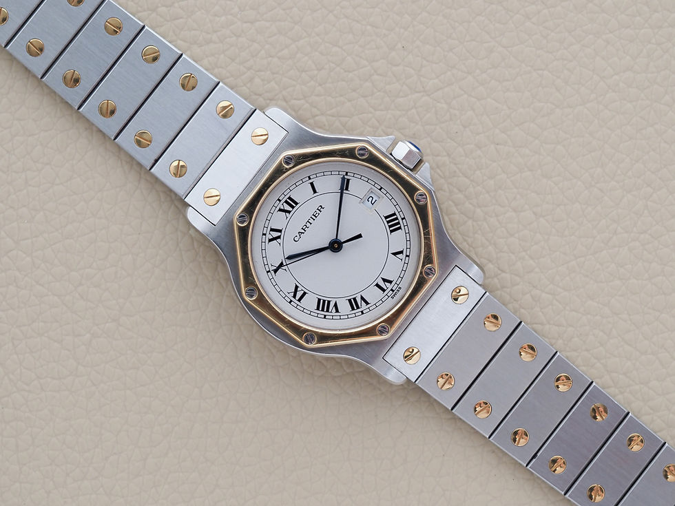 Miniature : Cartier Santos Carree Octogon 187902 Box Papers 1989 Near Perfect