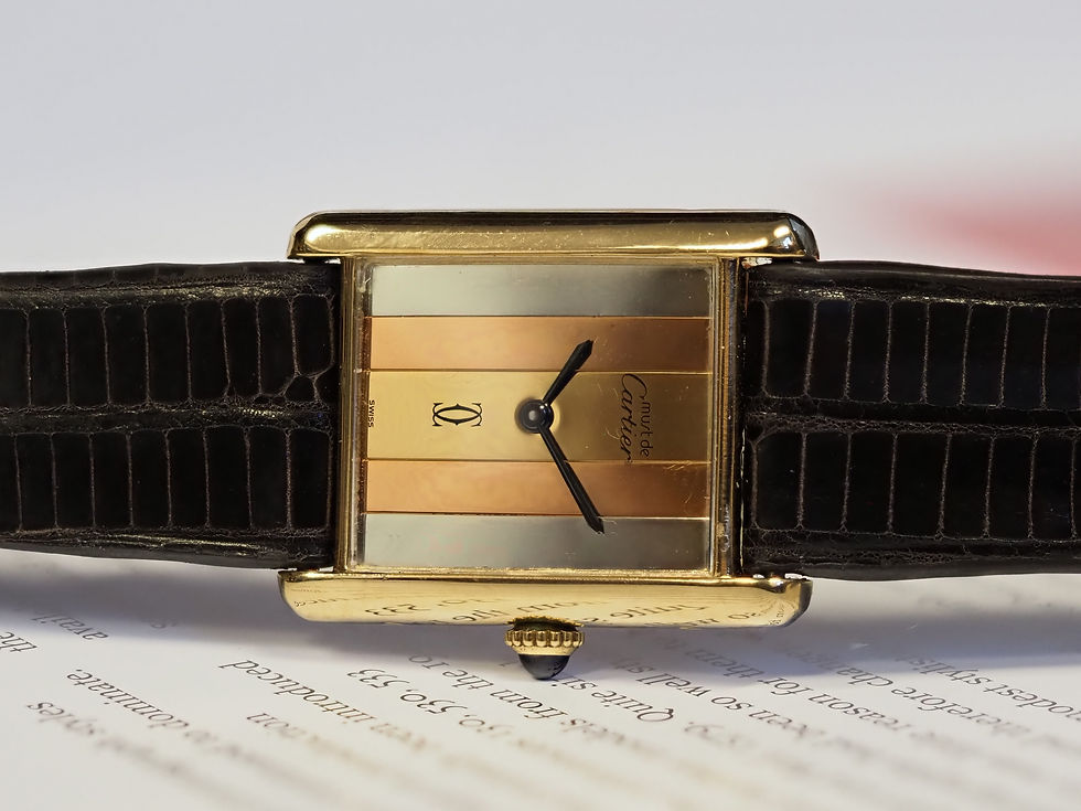 Thumbnail: Cartier Must Tank Trinity Dial Large 23.5mm Manual Wind