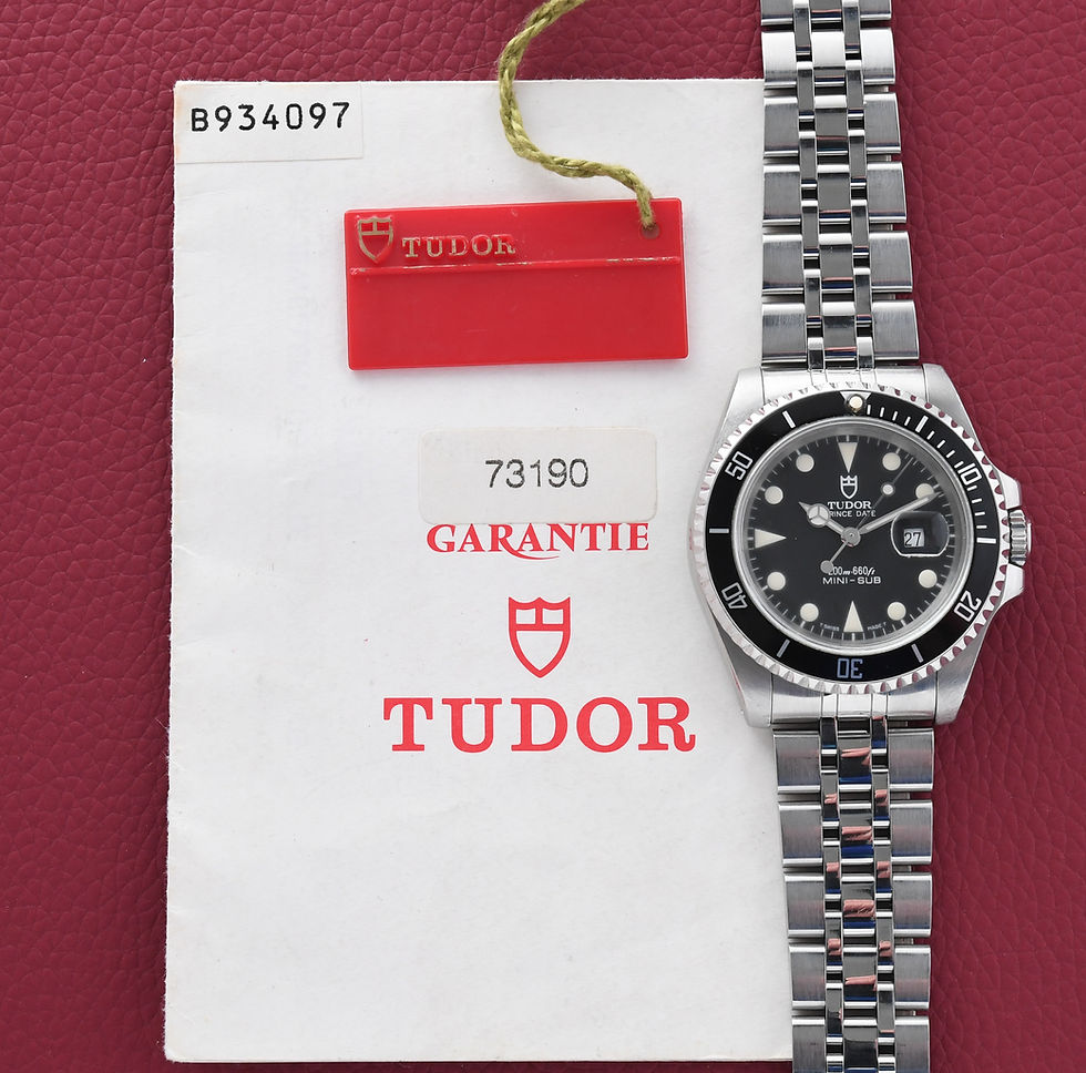 Thumbnail: Tudor Prince Date Mini Sub 73190 With Hangtag and Papers 1996
