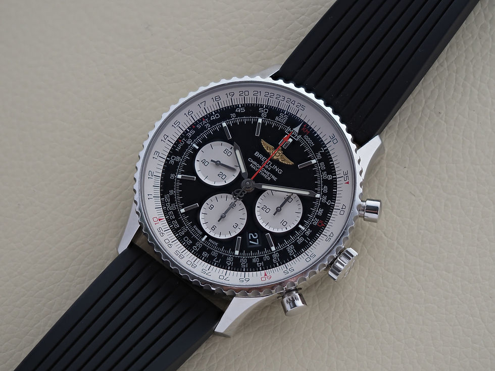 Miniature : Breitling Navitimer 01 AB0127 46mm Inverse Panda Black Dial