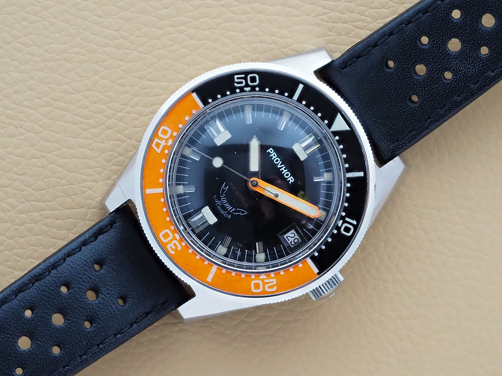 Thumbnail: Squale Provhor 100ATM 1000M 40mm Orange and Black Bezel