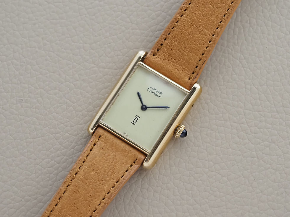 Miniature : Cartier Must de Cartier Tank Vermeil 23.5mm Manual Wind Limoncello