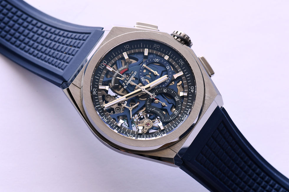 Zenith El Primero Defy 21 Skeleton Titanium Blue Box Papers and 3 Original Bands