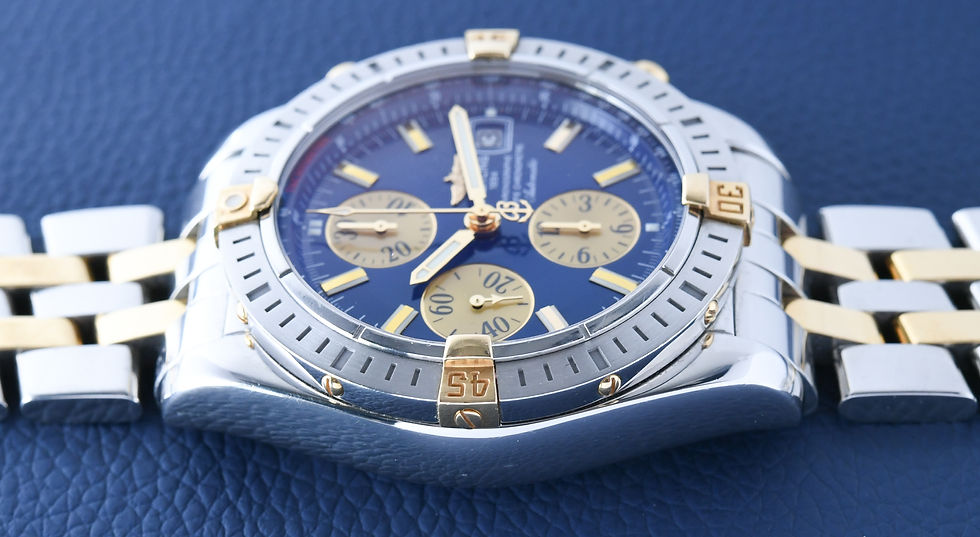 Thumbnail: Breitling Chronomat Evolution Blue Dial B13356 Two Tone