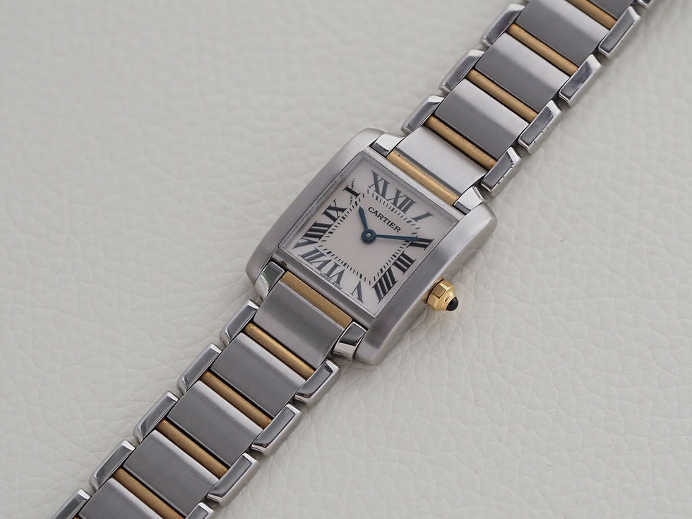 Miniature : Cartier Tank Francaise 2384 SM Gold & Steel 20x25mm