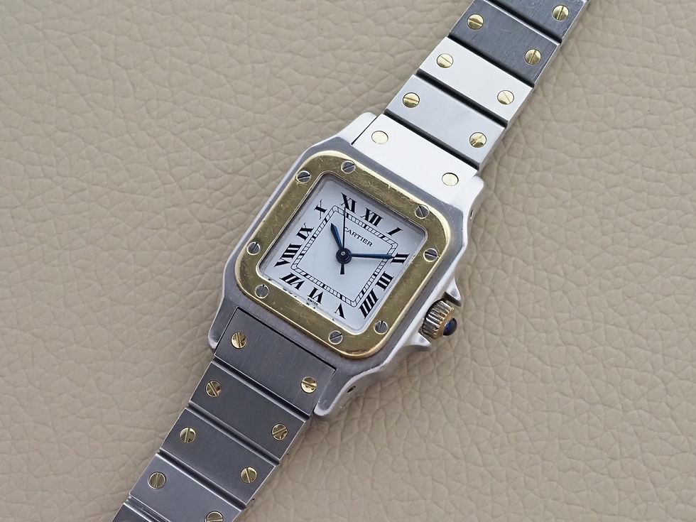 Miniature : Cartier Santos Carree Ladies 0902 Automatic 24mm Two Tone