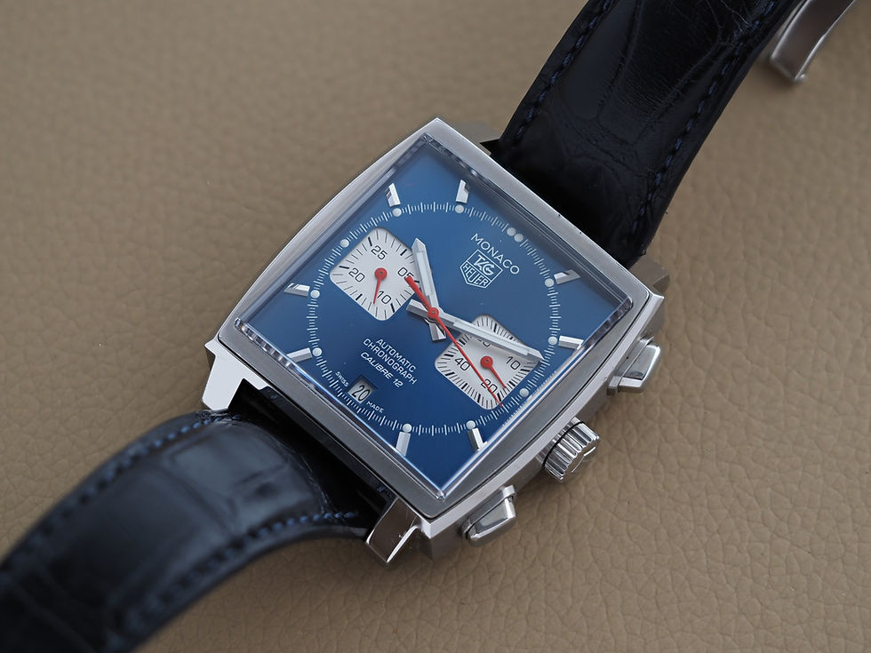 Miniature : TAG Heuer Monaco CAW2111-1 Calibre 12 Chronograph Blue Dial
