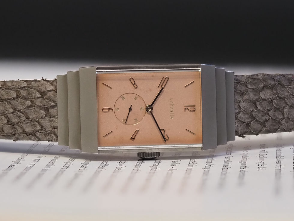 Miniature : Thomas Schnelle Art Deco Rectangular Copper Dial and 9LT Box Papers 2023