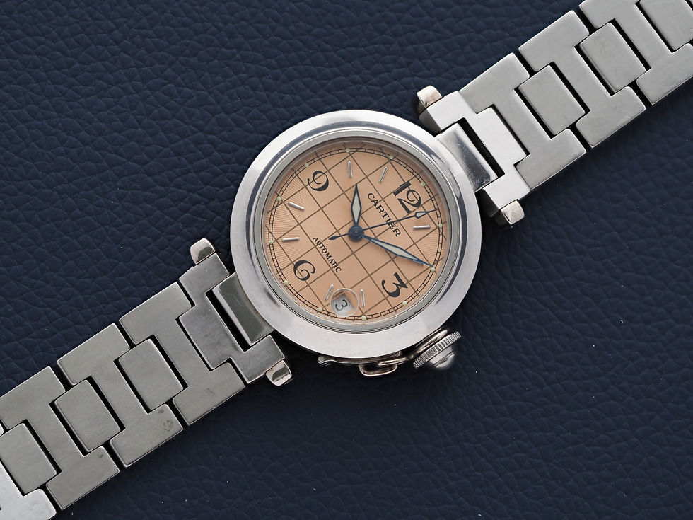 Miniature : Cartier Pasha C 2324 Automatic Salmon Dial 35mm