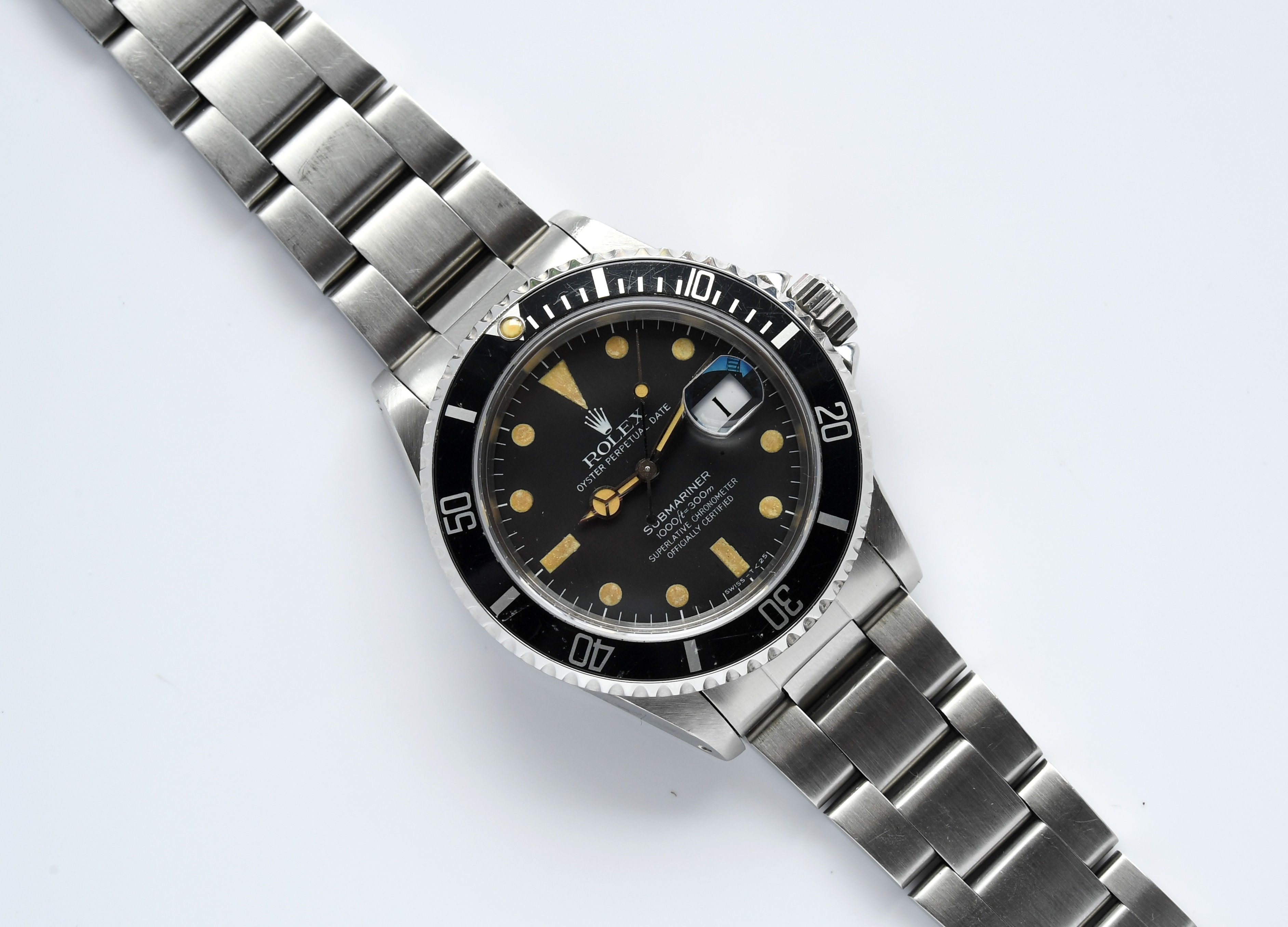 Rolex Submariner 16800 1983 Pumpkin Matte Dial