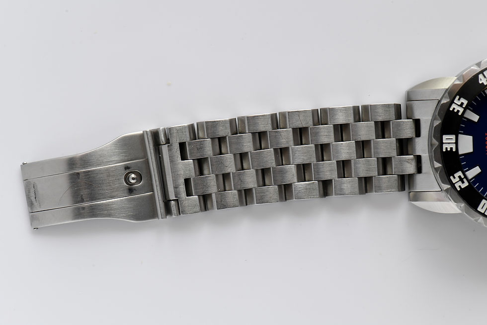 Thumbnail: Boschett Men's Stainless Diver Cave Dweller 1000 Blue Dial Box Papers