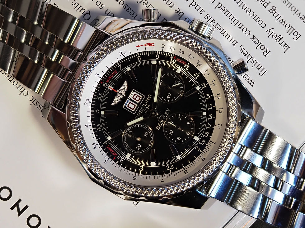 Thumbnail: Breitling for Bentley 6.75 A44362 Black Dial Box Papers 2007