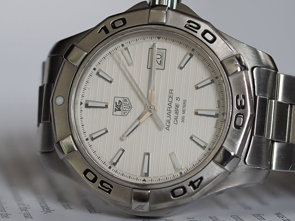 Thumbnail: TAG Heuer Aquaracer Calibre 5 WAP2011 White Dial 41mm
