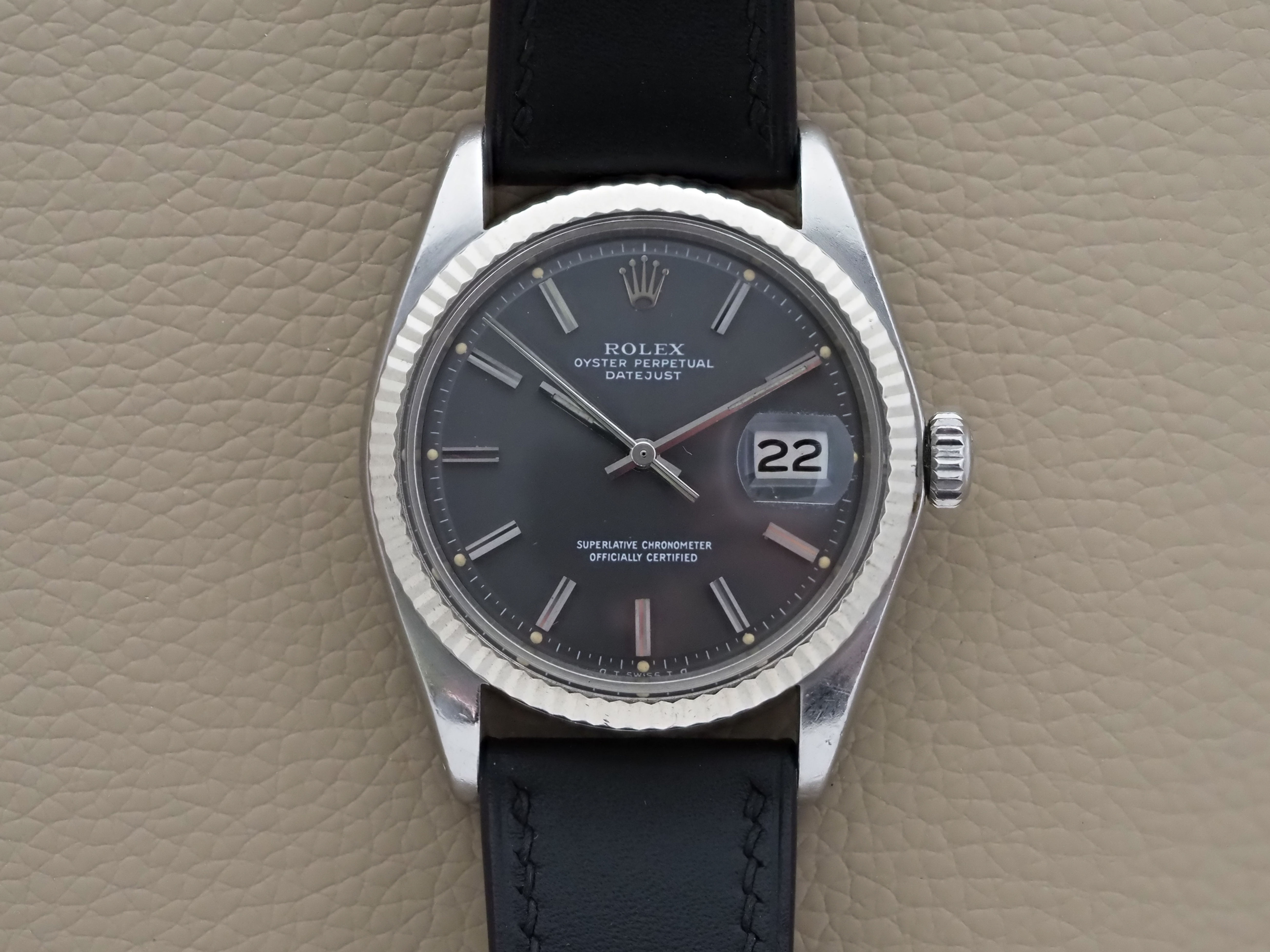 Rolex Datejust 36mm 1601 Lavender Sigma Gray Dial 1973