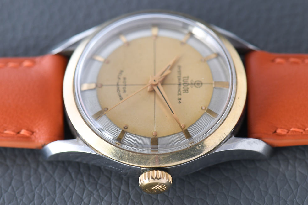Thumbnail: Tudor Oysterprince 34 7950 Tuxedo Cal 390 Butterfly Movement 1958