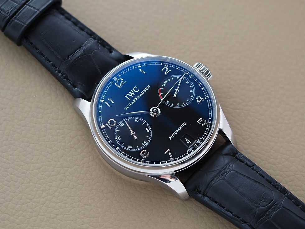 Thumbnail: IWC Portugieser IW500109 42mm 7 Day Power Reserve Black Dial