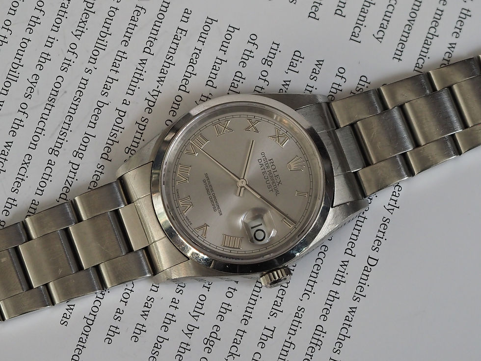 Thumbnail: Rolex Datejust 16200 Silver Roman Numerals 78360 Bracelet 2001