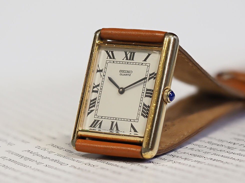 Thumbnail: Seiko Tank Quartz Roman Numeral Dial 26mm 2620-5049