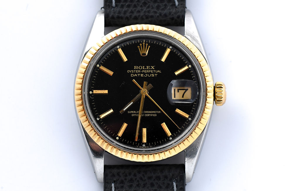Rolex Datejust Black Dial Front
